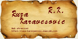 Ruža Karavesović vizit kartica